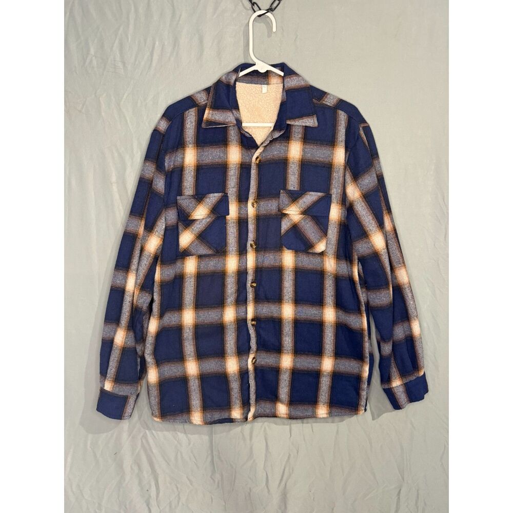 Men's Sherpa Plaid Flannel Jacket